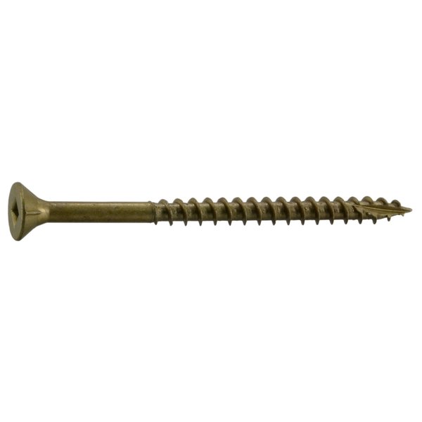 Buildright Deck Screw, #8 x 2-1/2 in, 316 Stainless Steel, Flat Head, Square Drive, 316 PK 54025